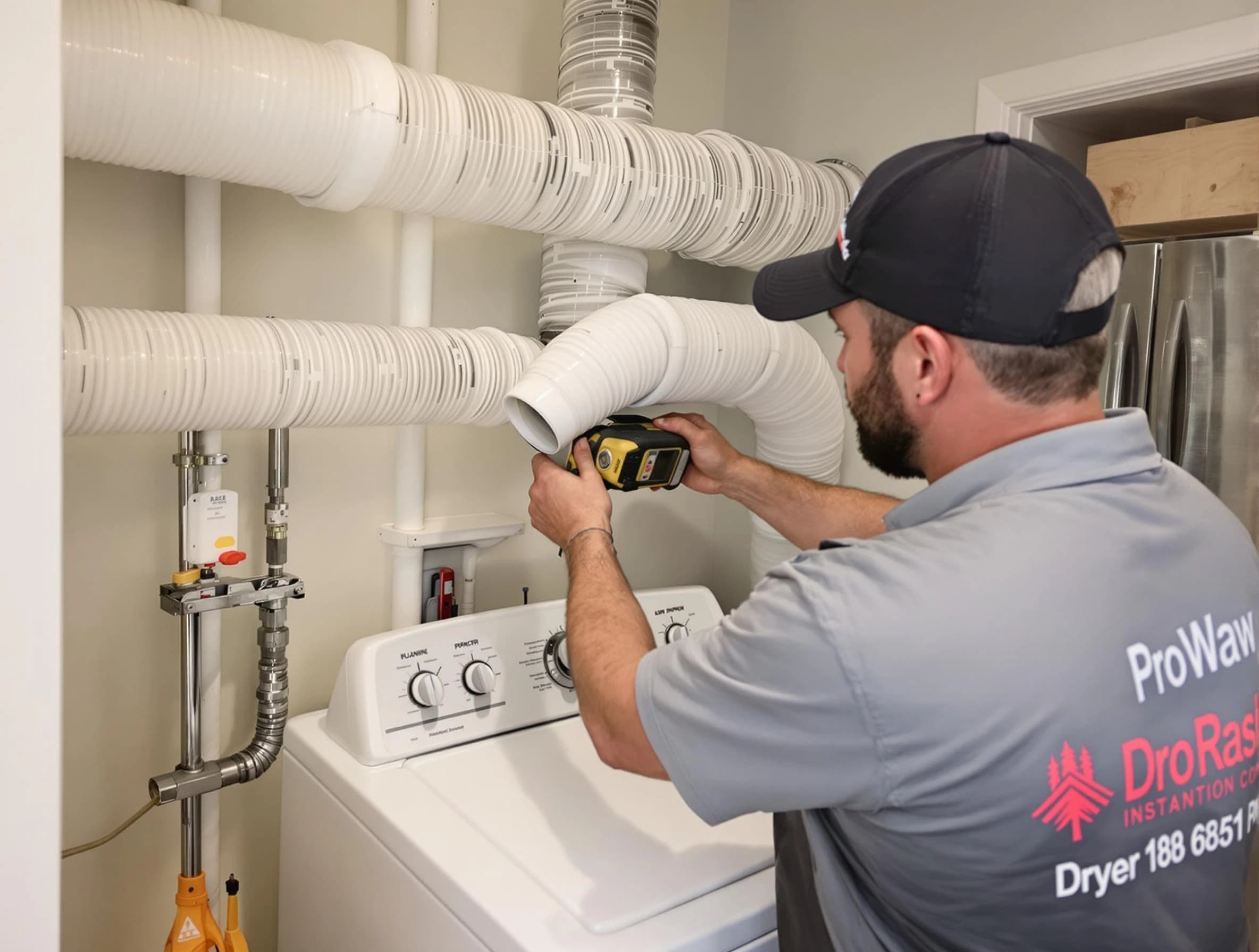 Professional dryer vent hose installation by Walpole Dryer Vent Cleaning in Walpole