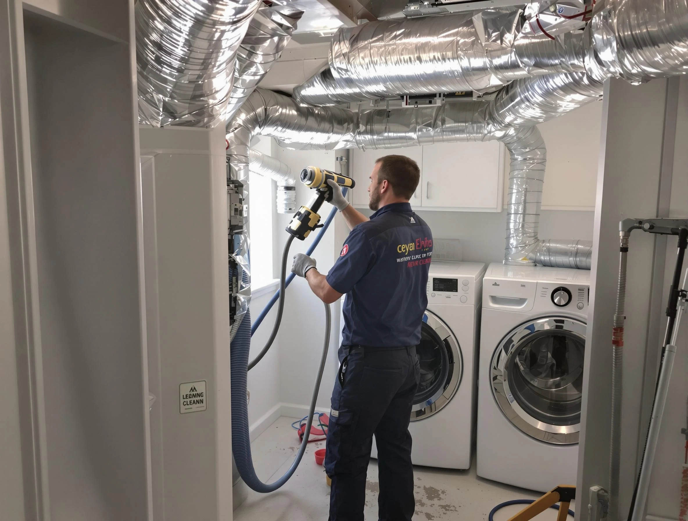 Walpole Dryer Vent Cleaning specialist using advanced equipment for thorough duct cleaning in Walpole